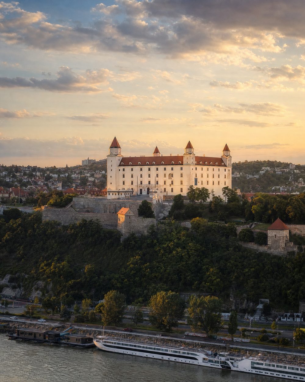 Bratislava Castle on its hilltop above the Danube